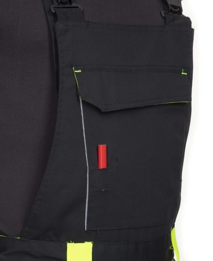 Pantaloni de lucru cu pieptar Neon