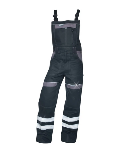 pantaloni de lucru reflectorizanti cu pieptar Cool Trend