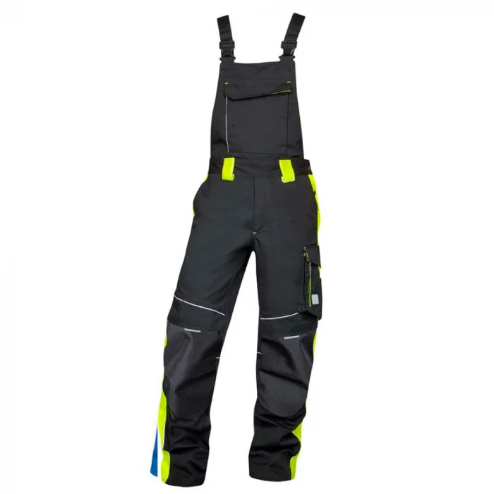 Pantaloni de lucru cu pieptar Neon