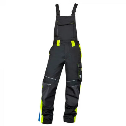 Pantaloni de lucru cu pieptar Neon