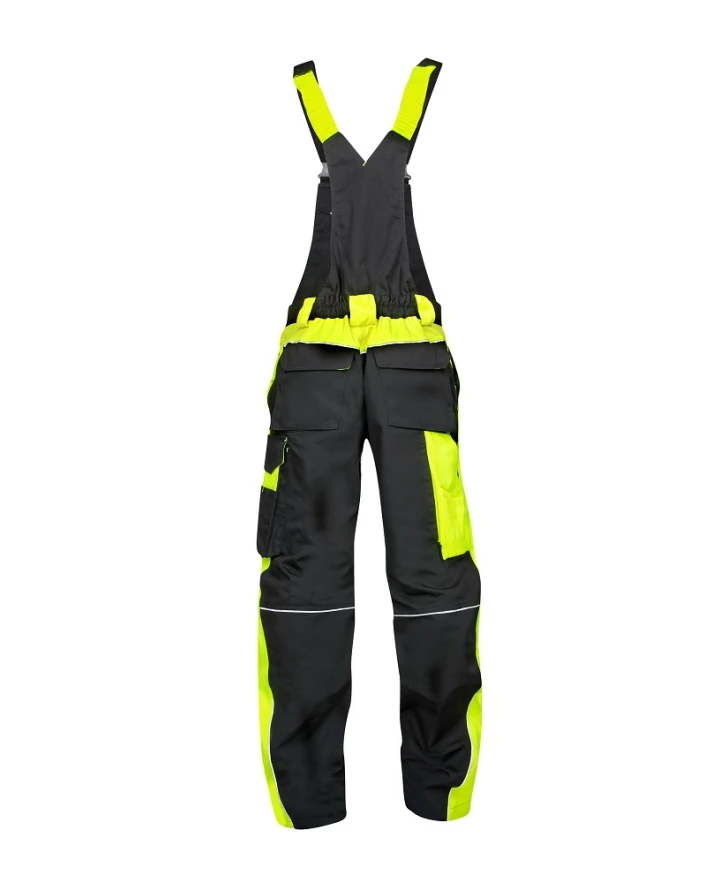 Pantaloni de lucru cu pieptar Neon