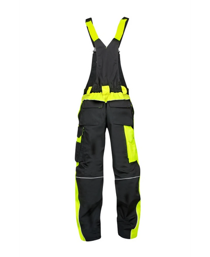 Pantaloni de lucru cu pieptar Neon
